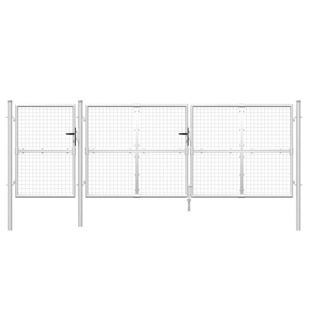 havelåge i net sølv 400x125 cm galvaniseret stål