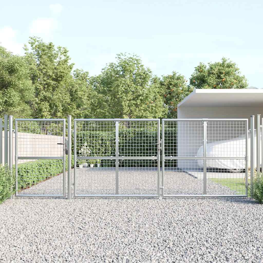havelåge i net sølv 400x125 cm galvaniseret stål