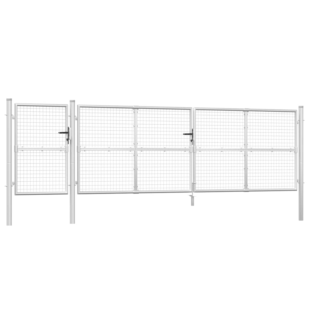 havelåge i net sølv 500x125 cm galvaniseret stål