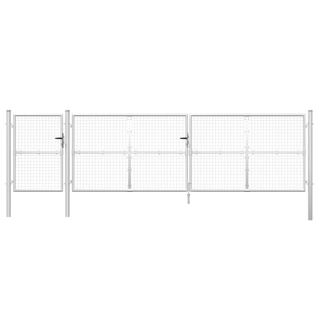 havelåge i net sølv 500x125 cm galvaniseret stål