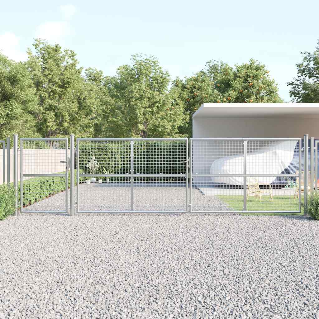 havelåge i net sølv 500x125 cm galvaniseret stål
