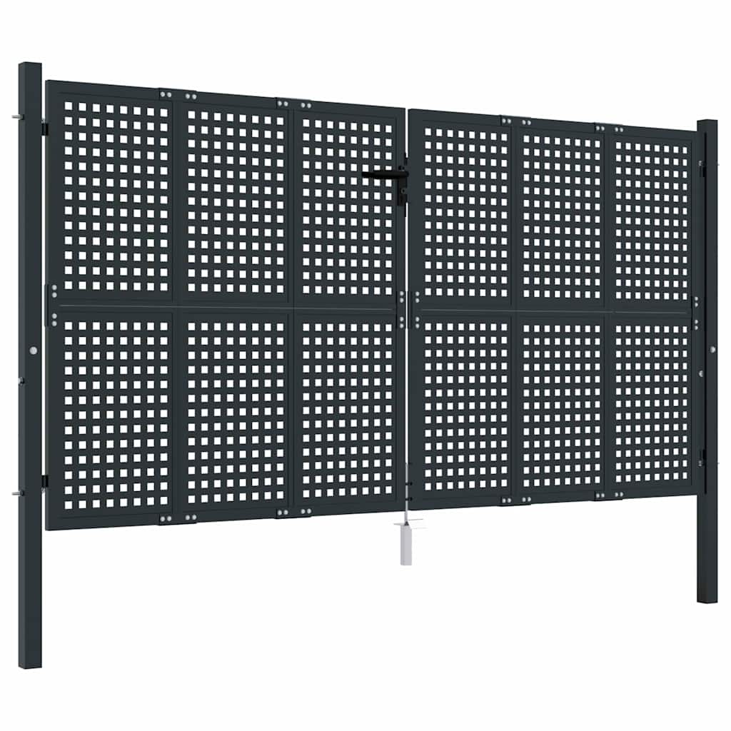 havelåge antracitgrå 300x125 cm stål