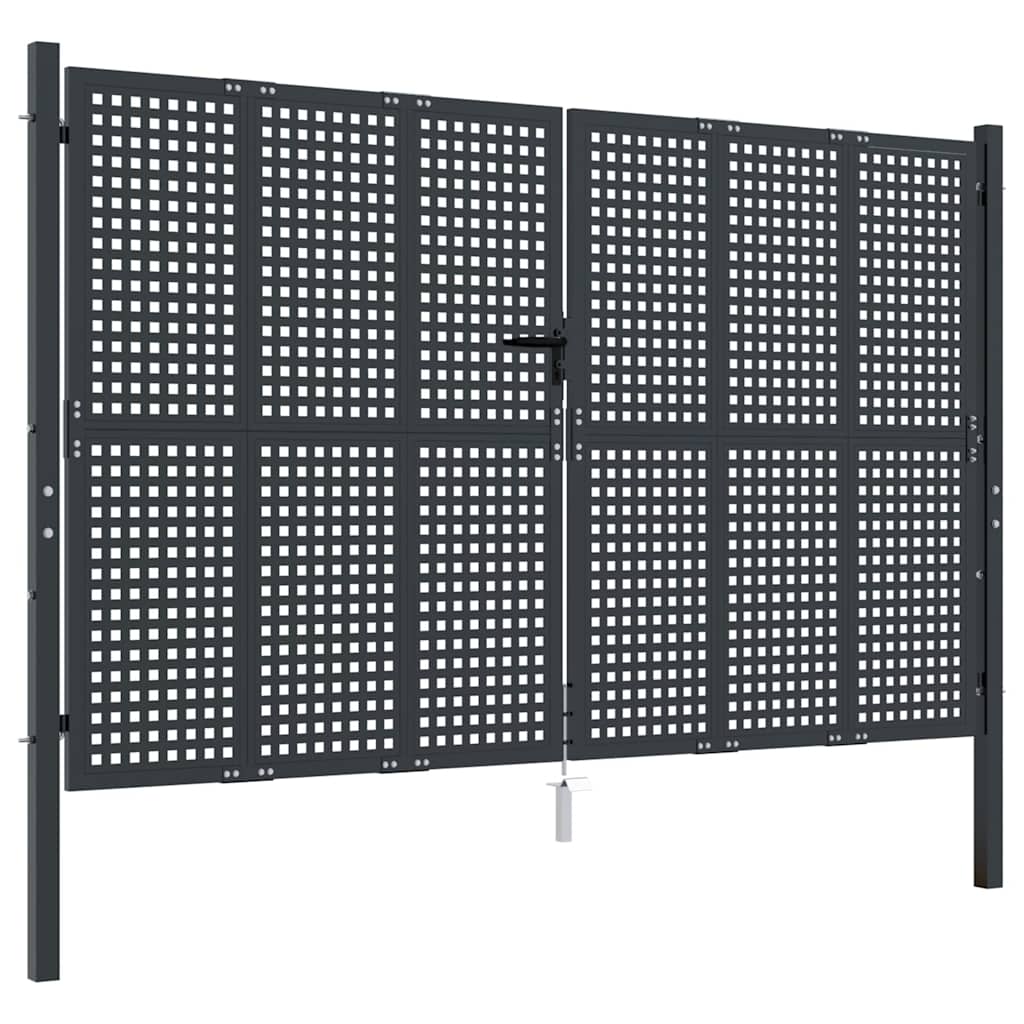 havelåge antracitgrå 300x175 cm stål