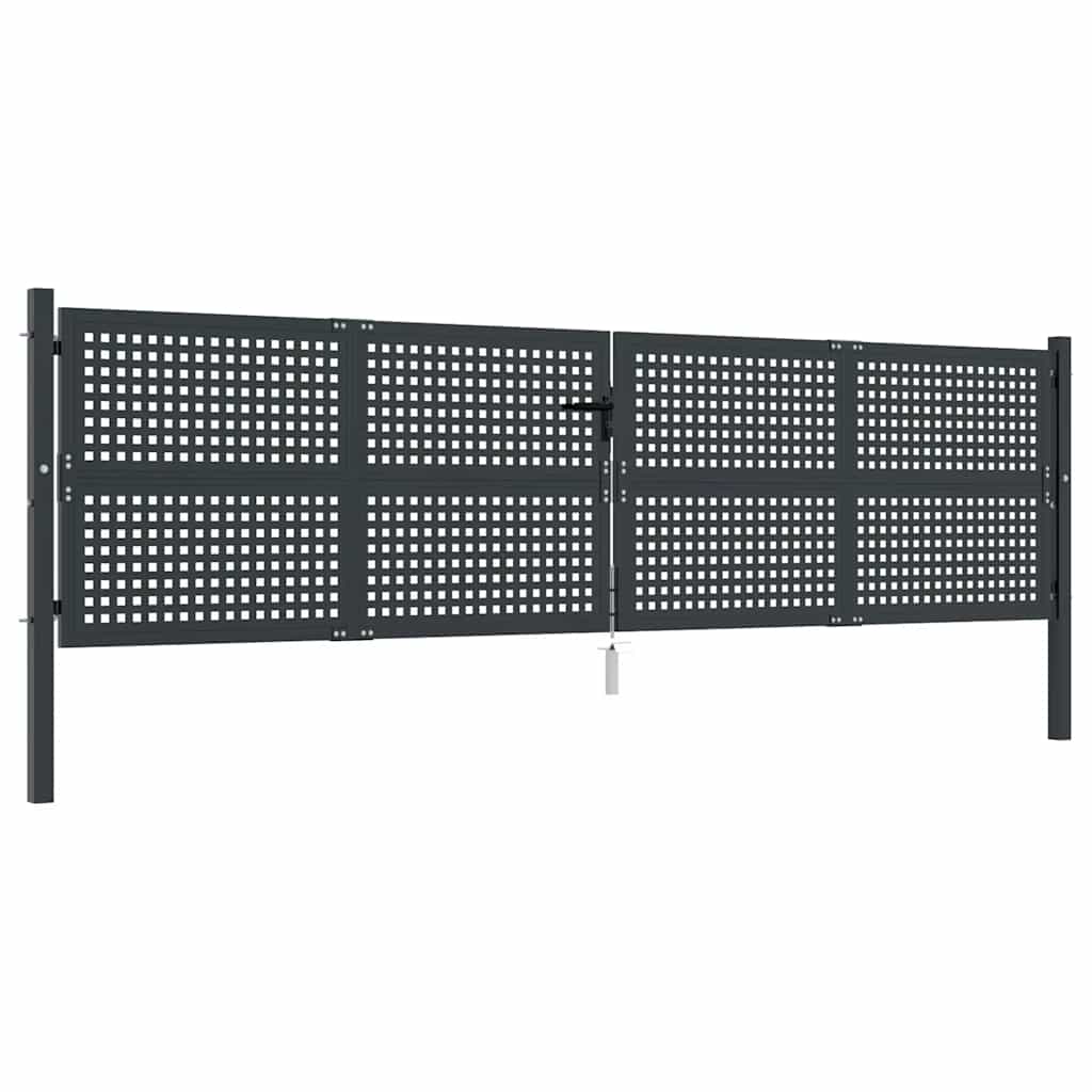 havelåge antracitgrå 400x75 cm stål