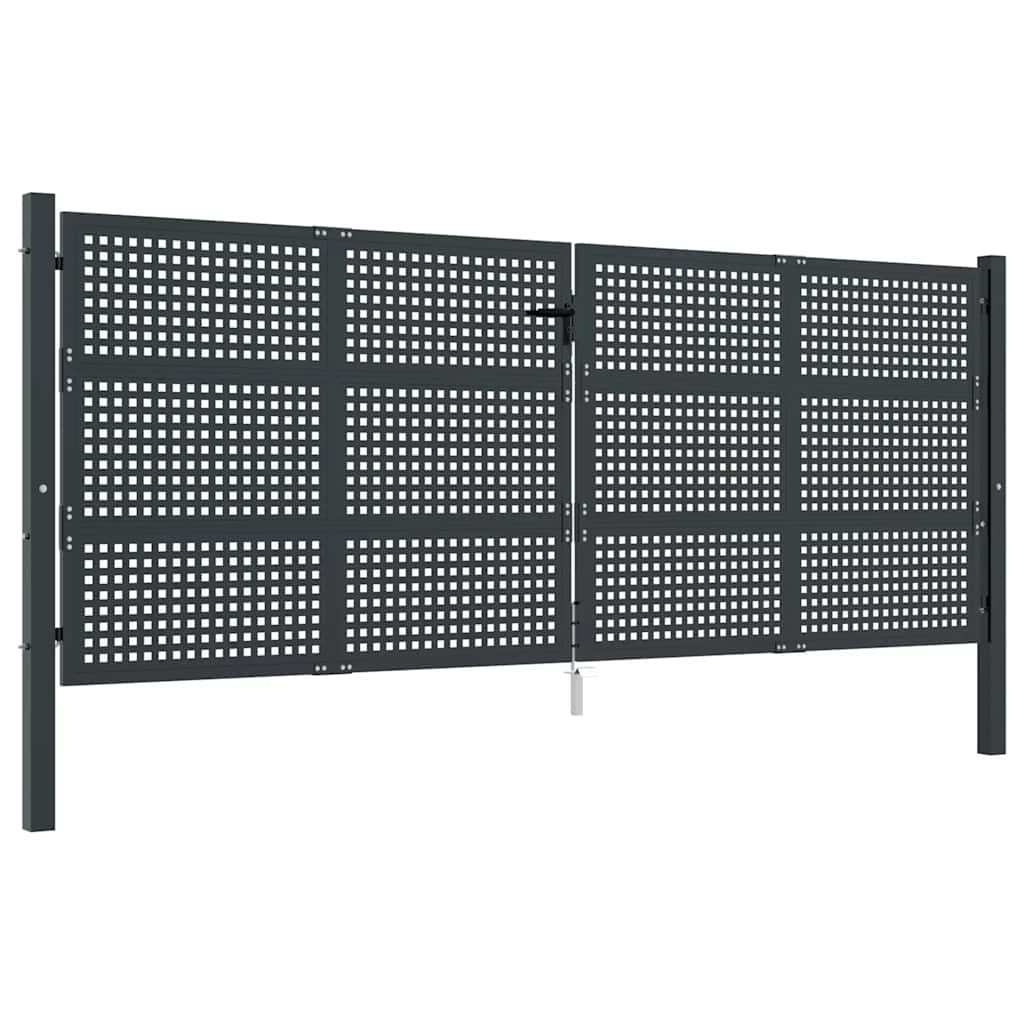 havelåge antracitgrå 400x125 cm stål