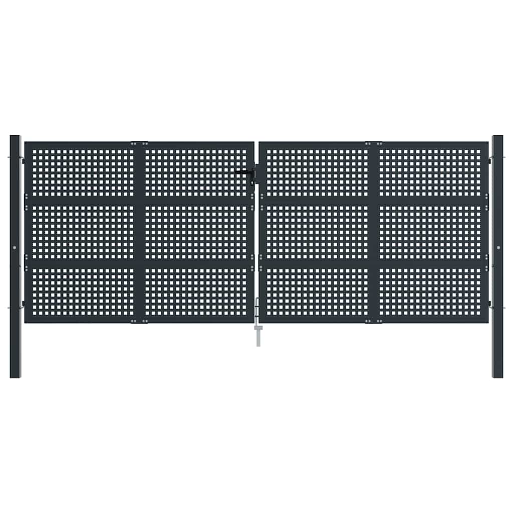 havelåge antracitgrå 400x125 cm stål