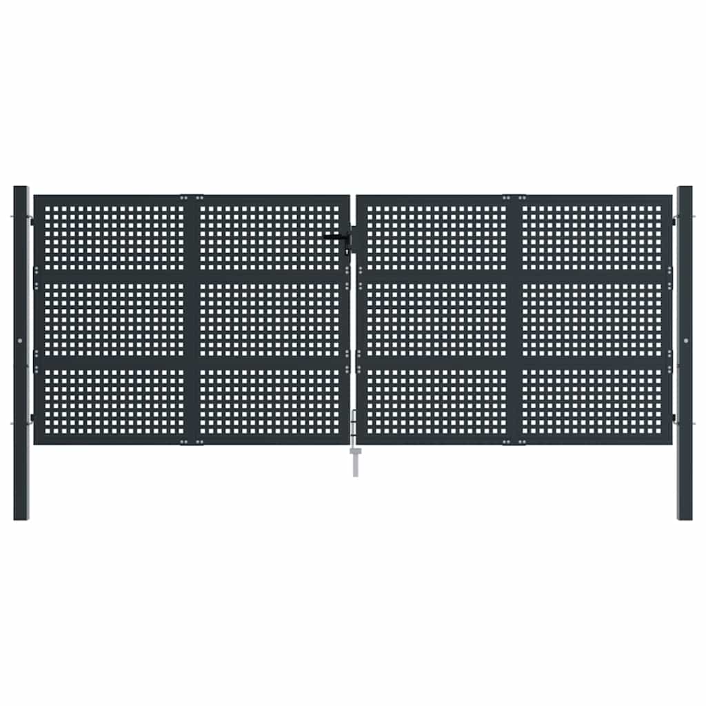 havelåge antracitgrå 400x150 cm stål
