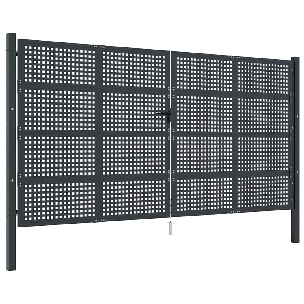 havelåge antracitgrå 400x175 cm stål