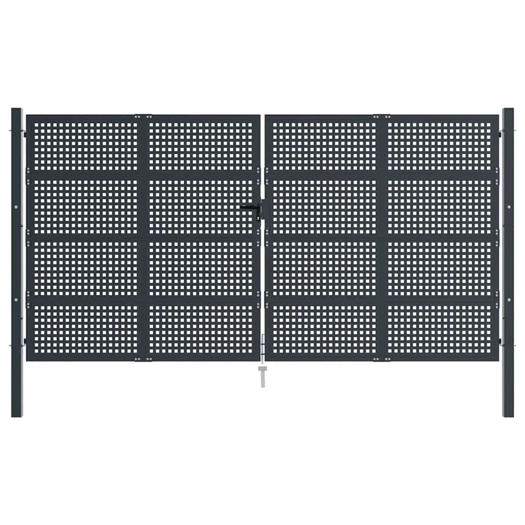 havelåge antracitgrå 400x175 cm stål