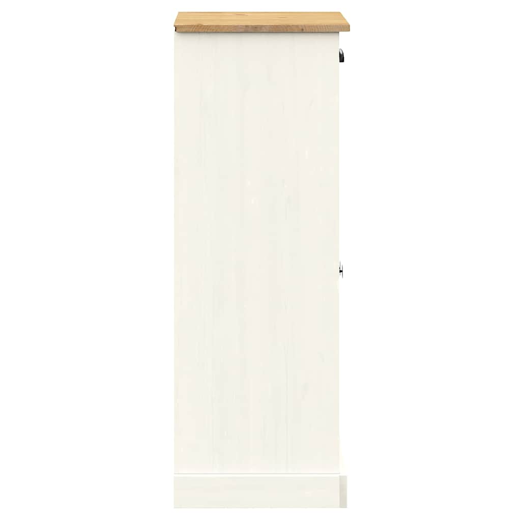 skoskab VIGO 60x35x96 cm massivt fyrretræ hvid