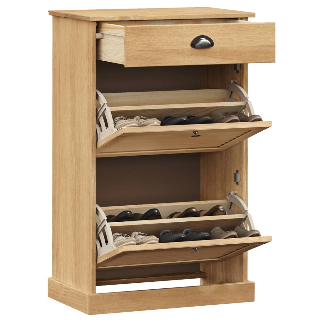 skoskab VIGO 60x35x96 cm massivt fyrretræ