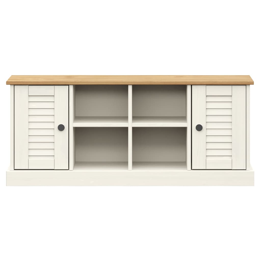 skobænk VIGO 106x35x45 cm massivt fyrretræ hvid