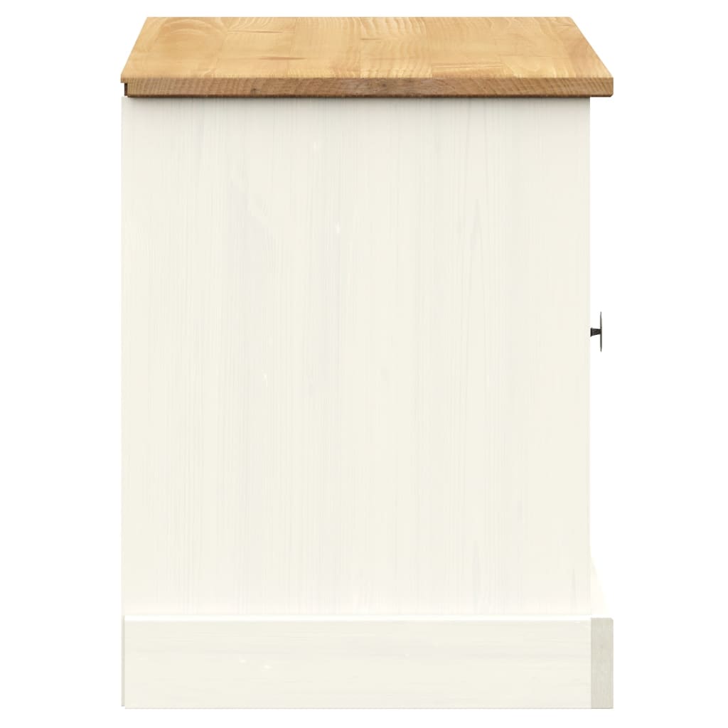 skobænk VIGO 106x35x45 cm massivt fyrretræ hvid