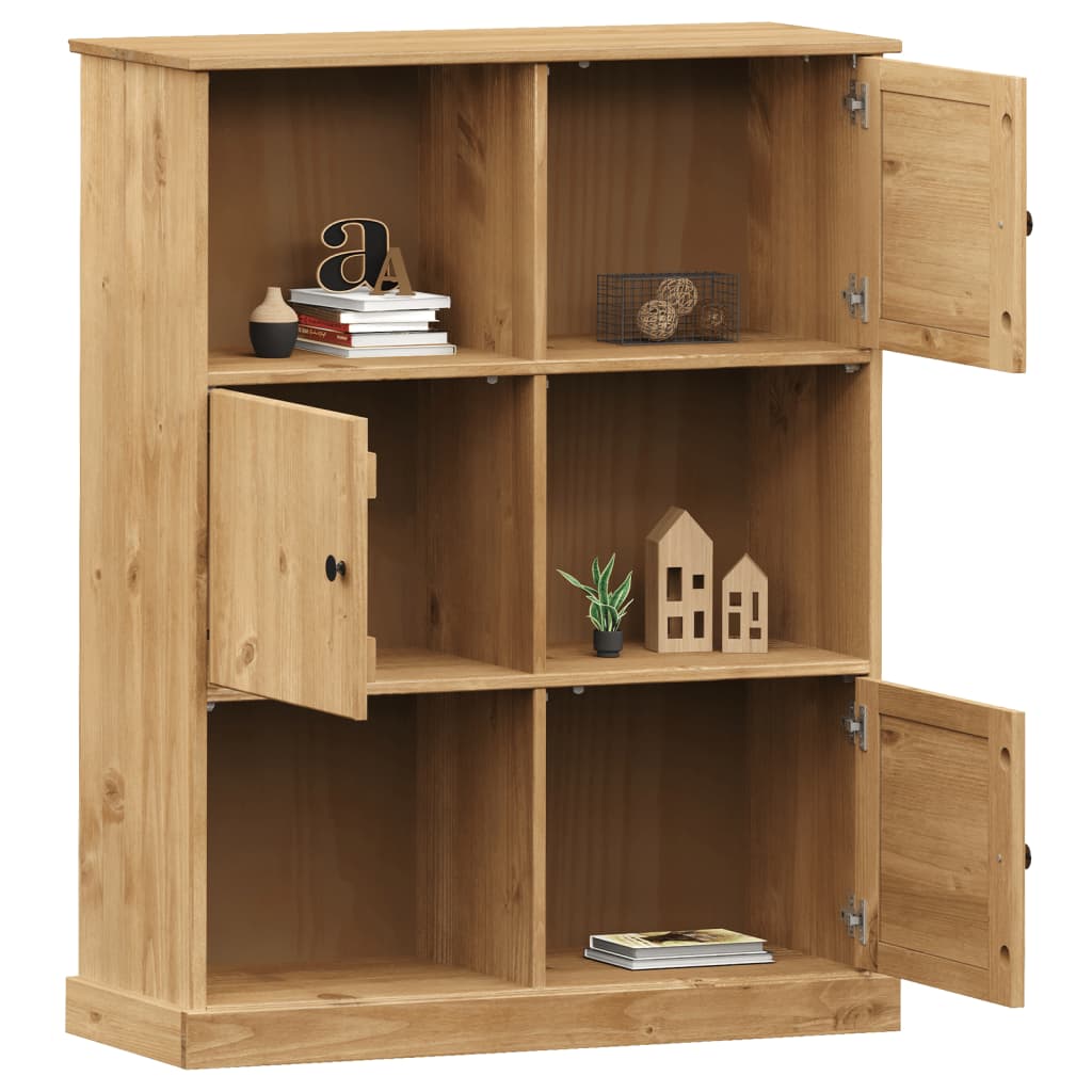 bogreol VIGO 90x35x114,5 cm massivt fyrretræ
