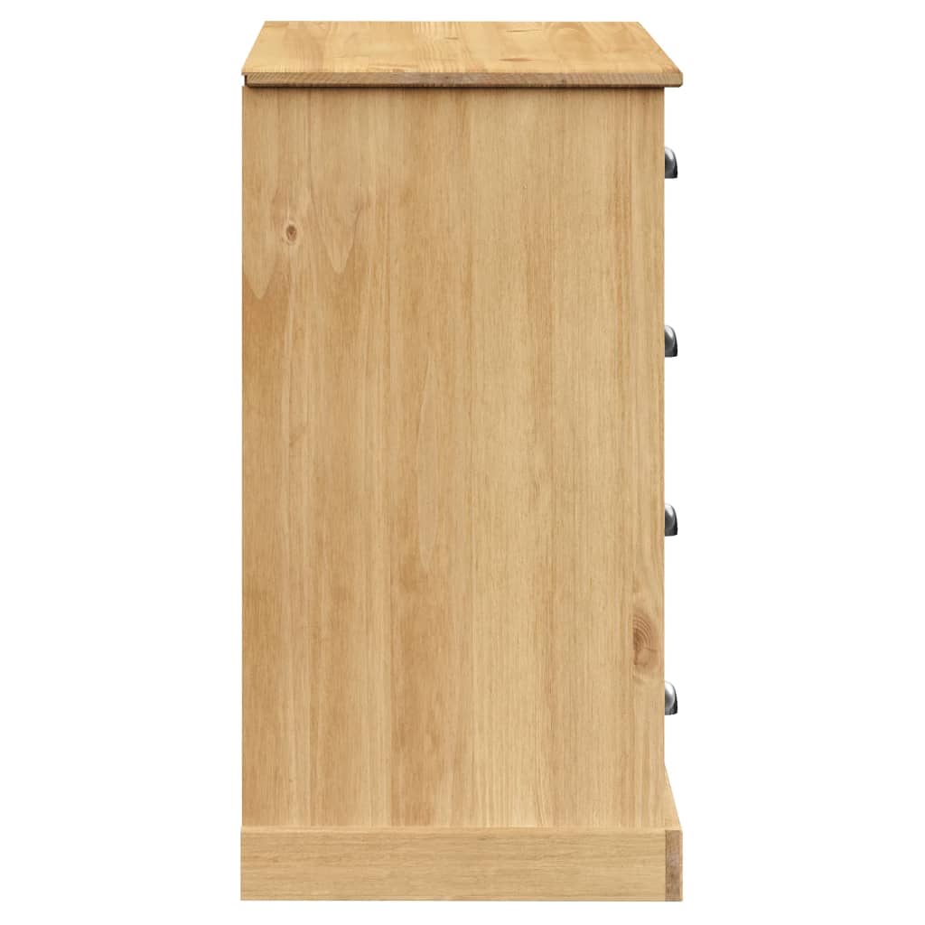 skænk med skuffer VIGO 113x40x75 cm massivt fyrretræ