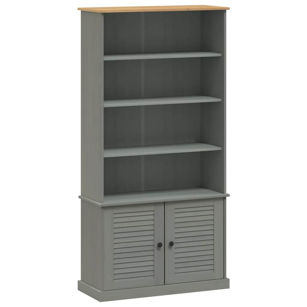bogreol VIGO 85x35x170 cm massivt fyrretræ grå