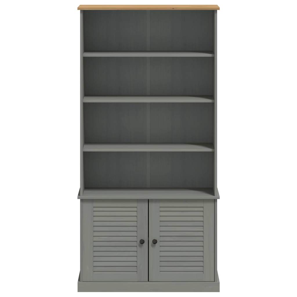 bogreol VIGO 85x35x170 cm massivt fyrretræ grå