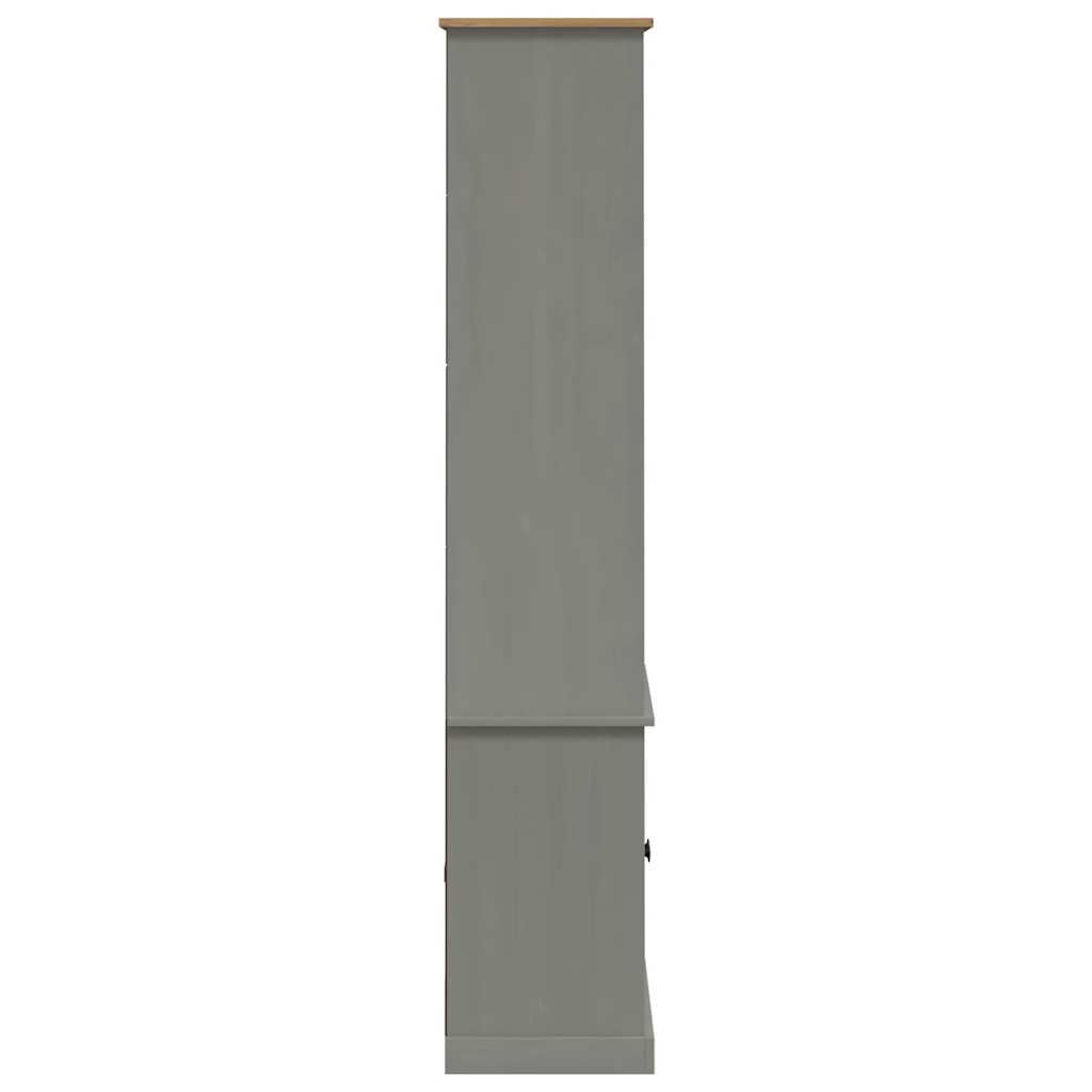 bogreol VIGO 85x35x170 cm massivt fyrretræ grå
