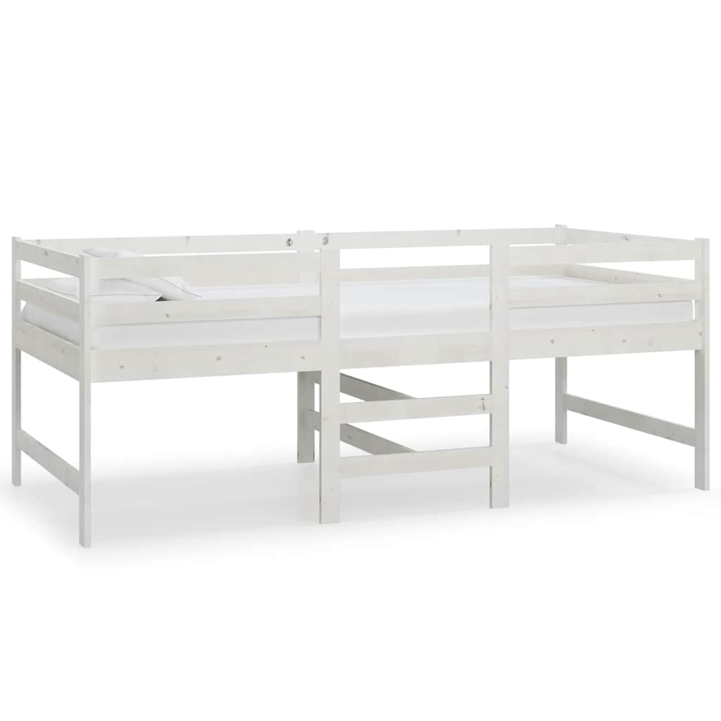 sengeramme uden madras 90x200 cm massivt fyrretræ hvid