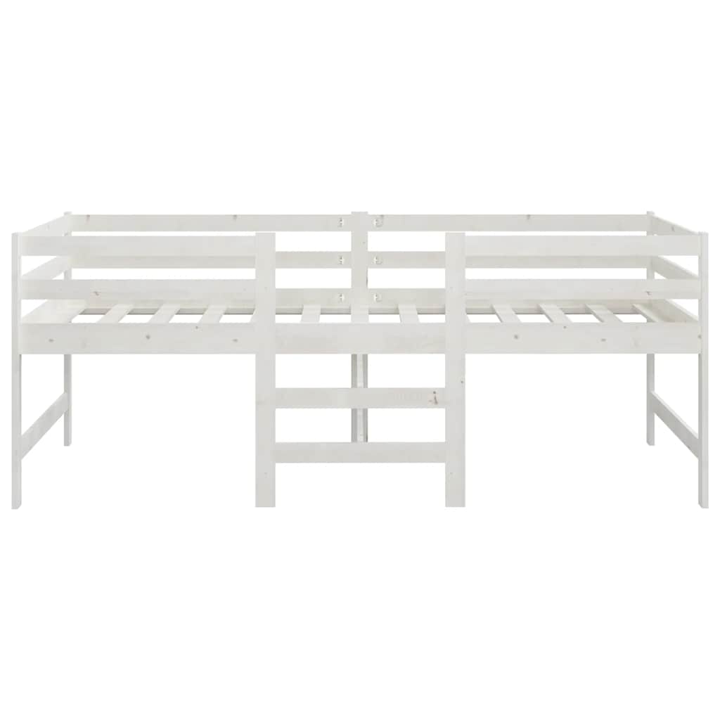 sengeramme uden madras 90x200 cm massivt fyrretræ hvid