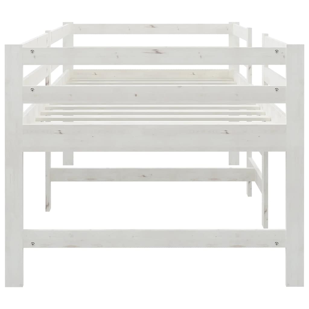 sengeramme uden madras 90x200 cm massivt fyrretræ hvid