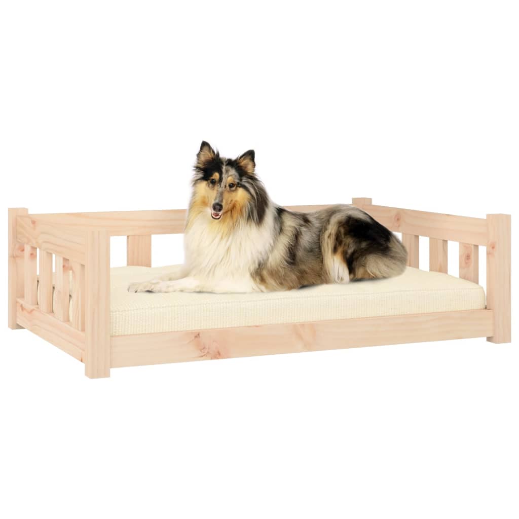 hundeseng 95,5x65,5x28 cm massivt fyrretræ