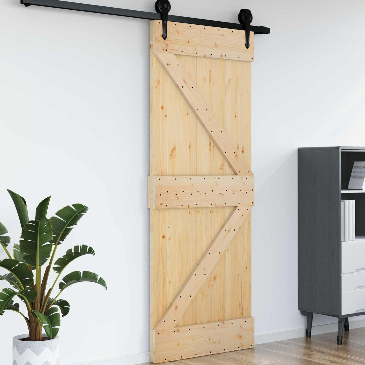 Dør NARVIK 70 x 210 cm Massivt Fyrretræ (Ubehandlet)