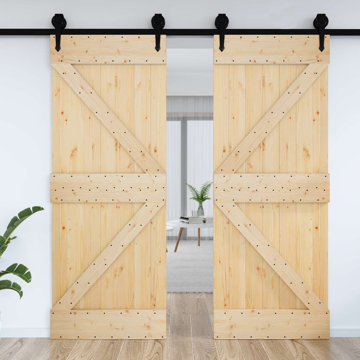 Dør NARVIK 70 x 210 cm Massivt Fyrretræ (Ubehandlet)