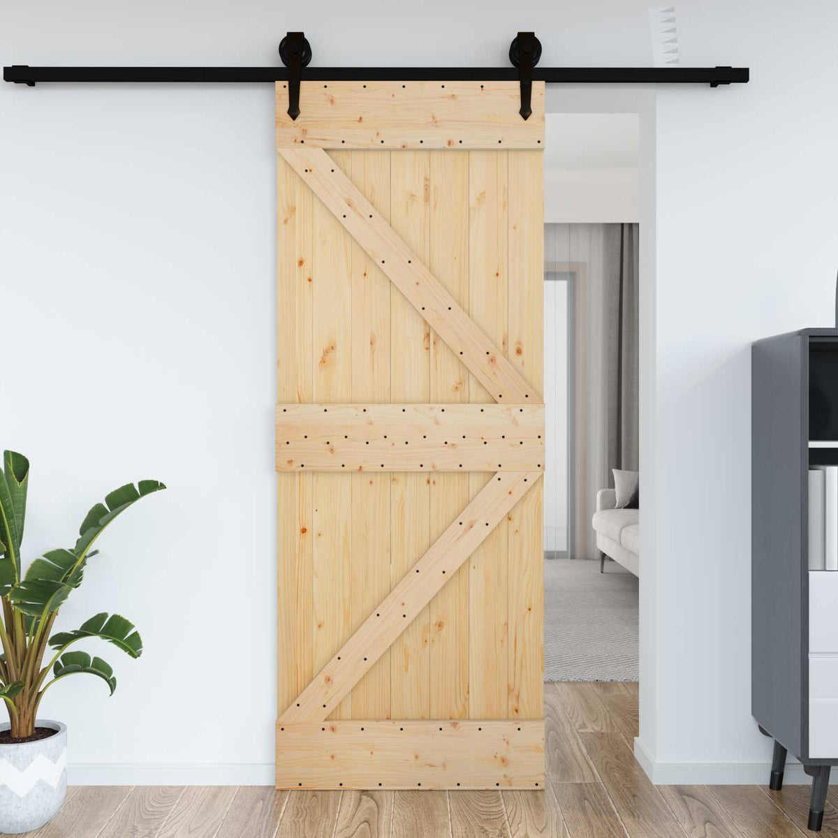 Dør NARVIK 70 x 210 cm Massivt Fyrretræ (Ubehandlet)