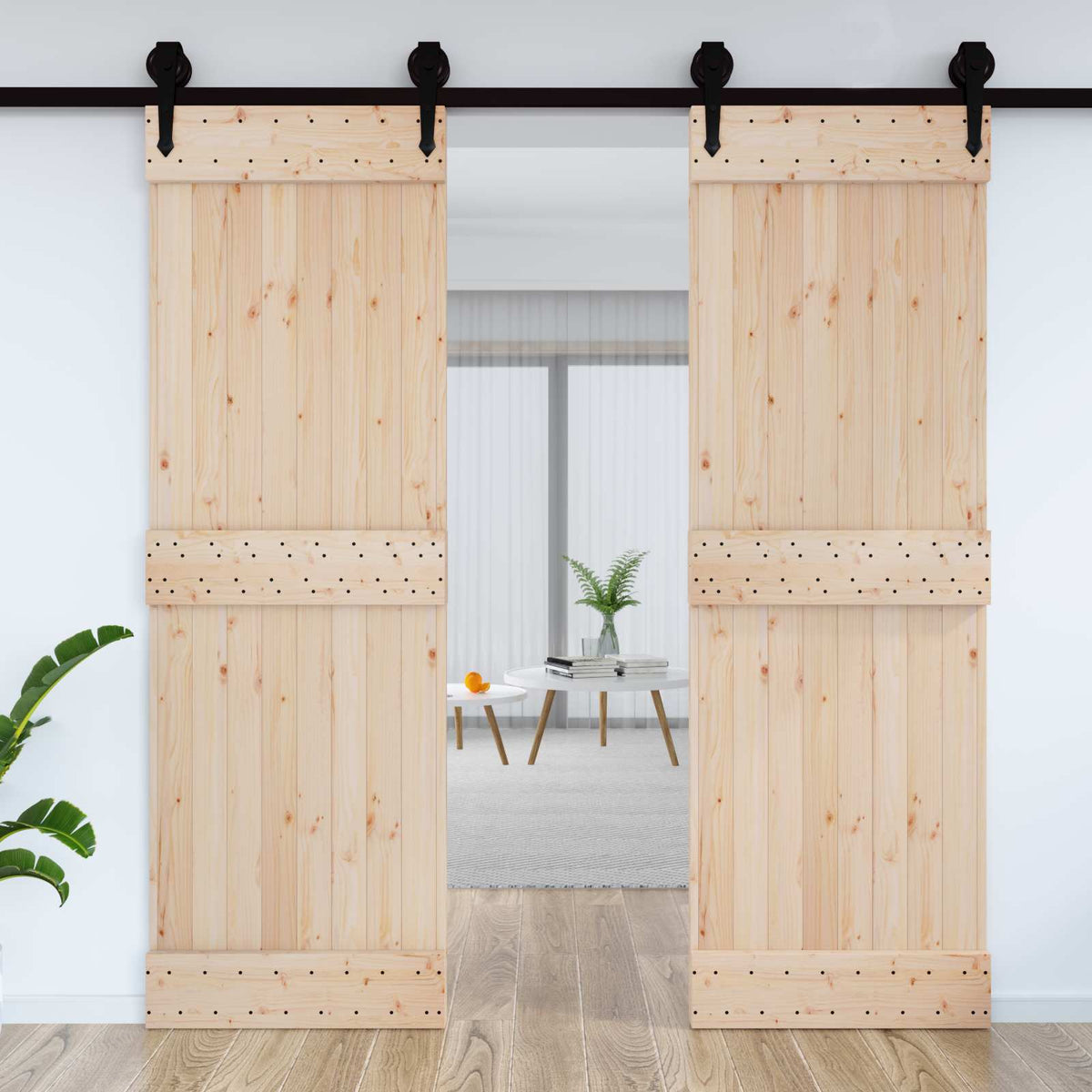 Flad dør NARVIK 70x210cm Massivt Fyrretræ (Ubehandlet)