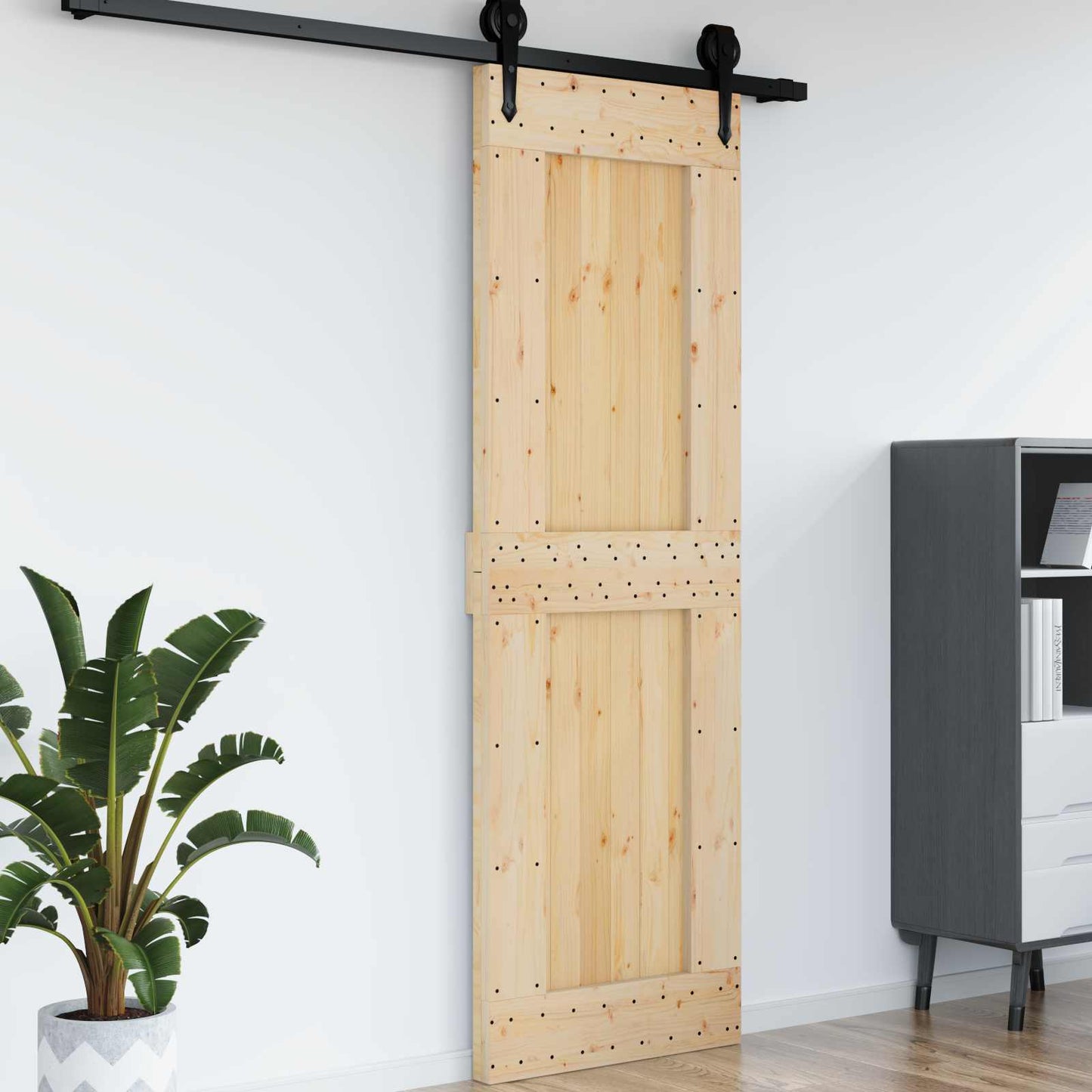 Enkel dør NARVIK 70x210cm Massivt Fyrretræ (Ubehandlet)