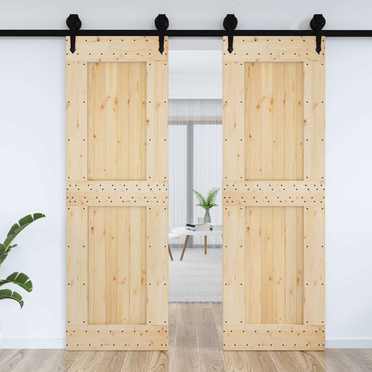Enkel dør NARVIK 70x210cm Massivt Fyrretræ (Ubehandlet)