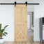 Krydsdør NARVIK 80x210cm Massivt Fyrretræ (Ubehandlet)