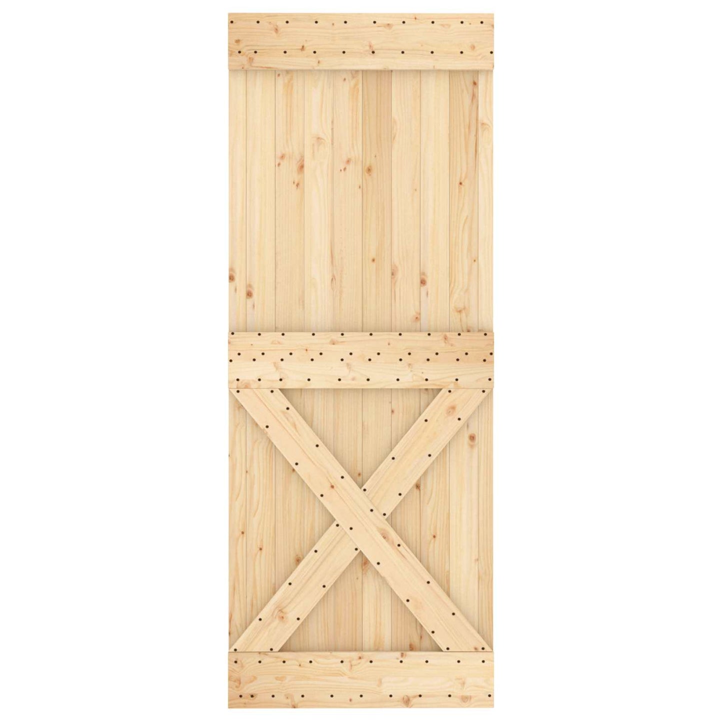 Krydsdør NARVIK 80x210cm Massivt Fyrretræ (Ubehandlet)