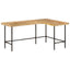 skrivebord 165x110x77 cm massivt mangotræ og jern