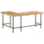 skrivebord 165x110x77 cm massivt mangotræ og jern