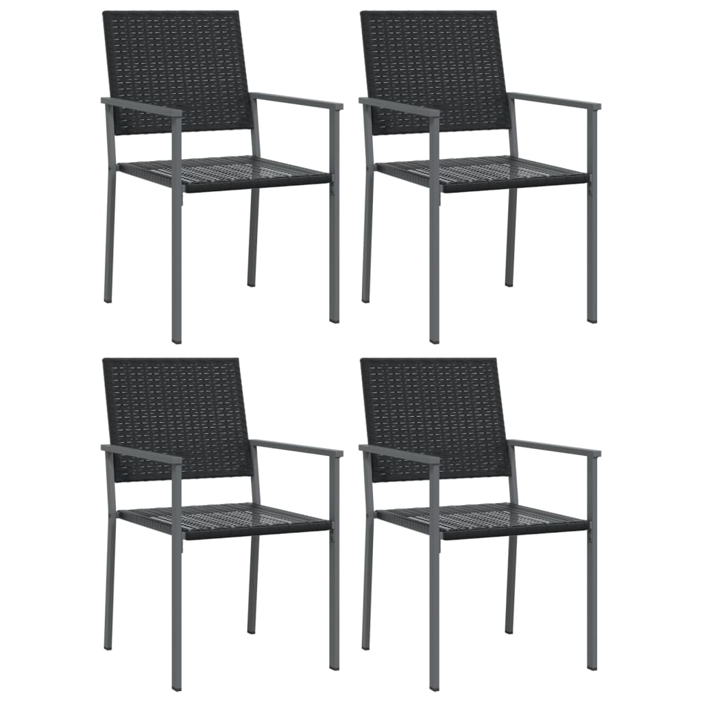 spisebordssæt til haven 5 dele polyrattan og stål