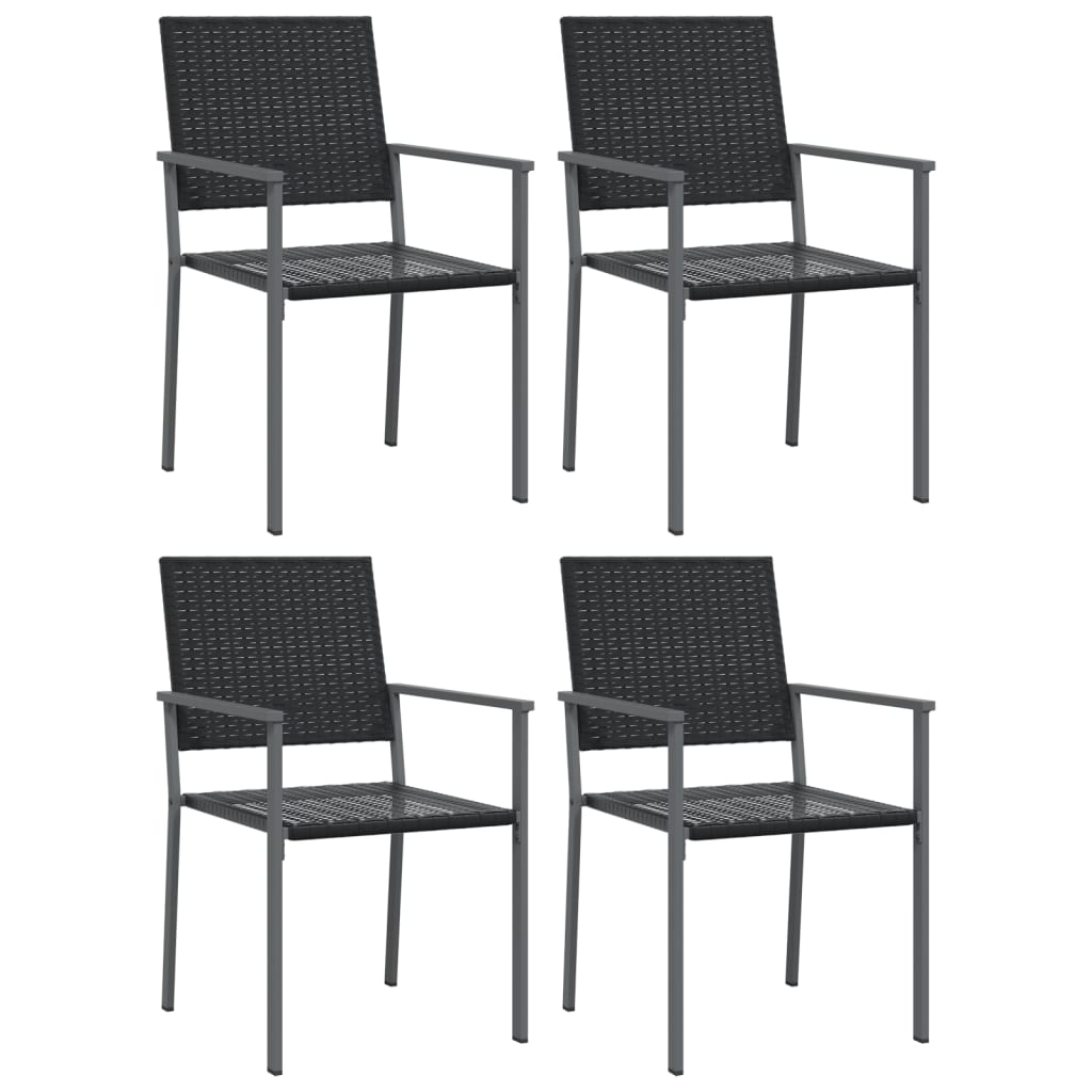 spisebordssæt til haven 5 dele polyrattan og stål