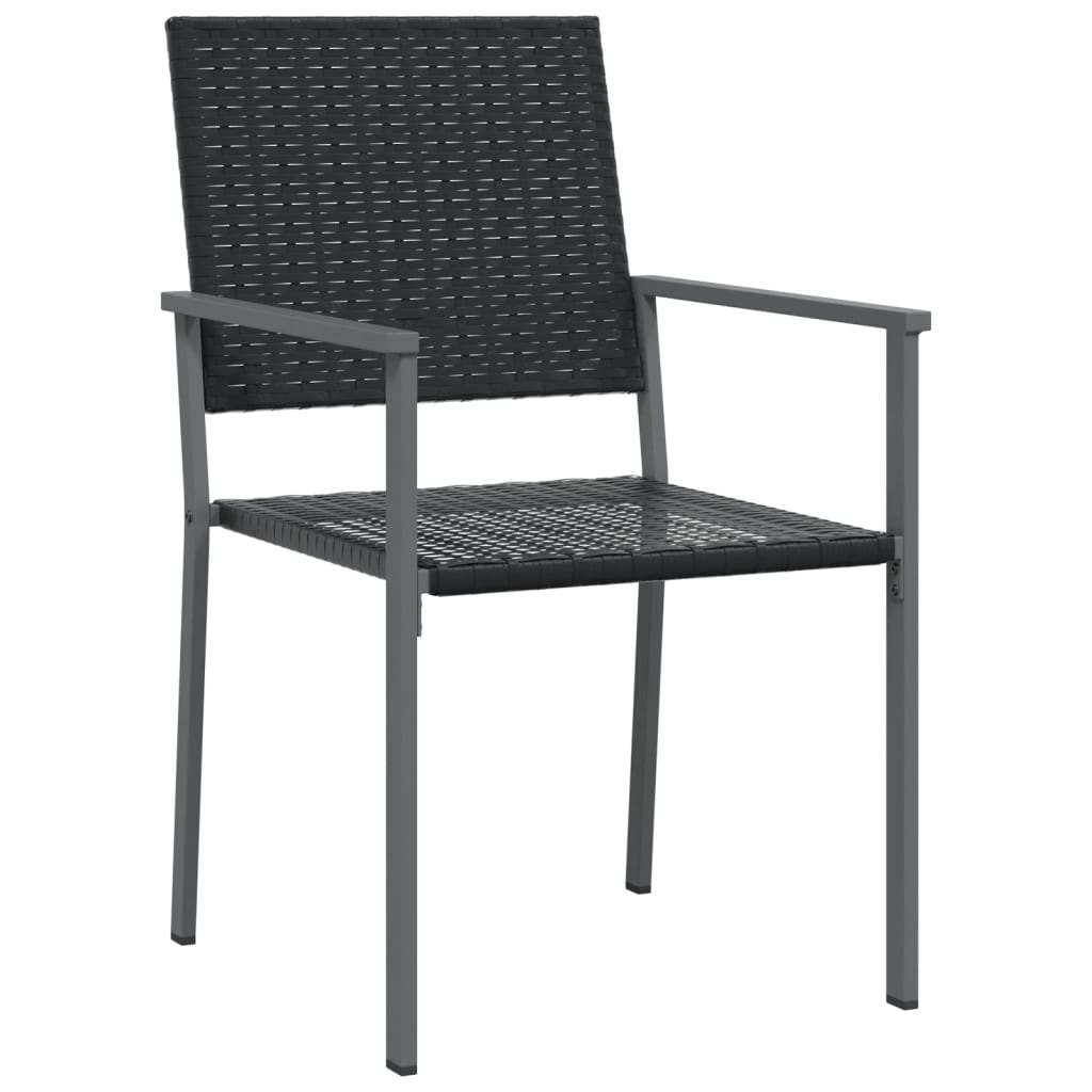 spisebordssæt til haven 5 dele polyrattan og stål