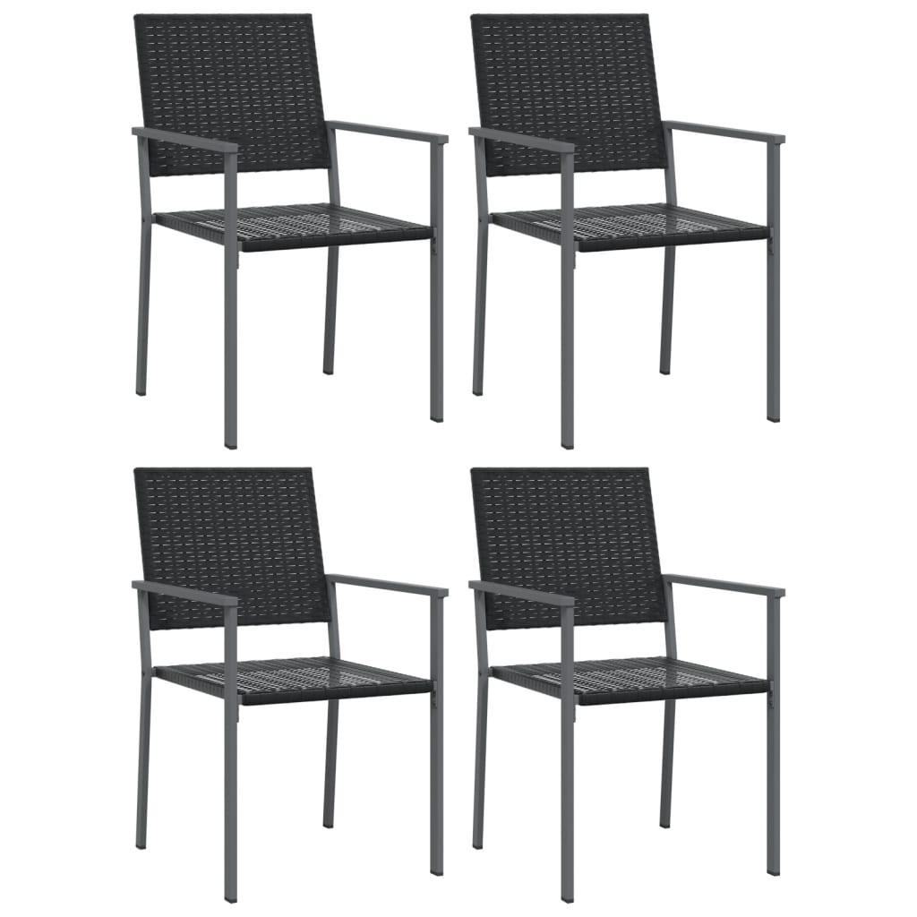 spisebordssæt til haven 5 dele polyrattan og stål