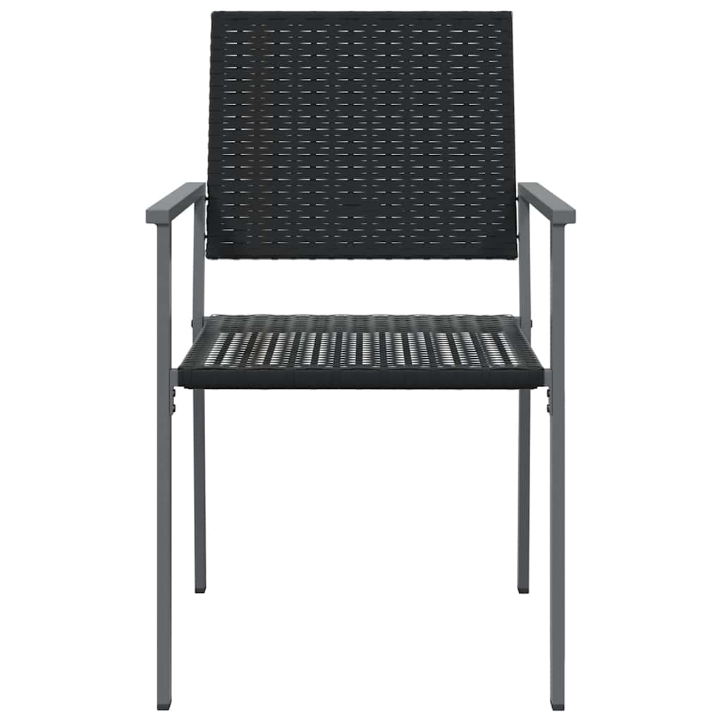 havestole 4 stk. 54x62,5x89 cm polyrattan sort