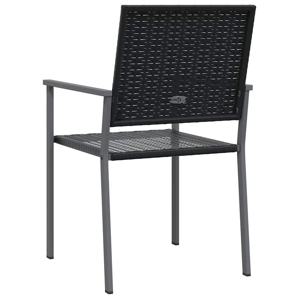 havestole 4 stk. 54x62,5x89 cm polyrattan sort