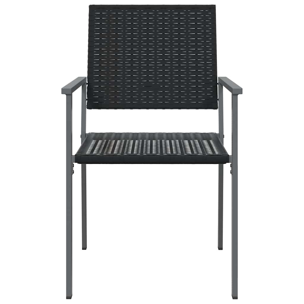 havestole 6 stk. 54x62,5x89 cm polyrattan sort
