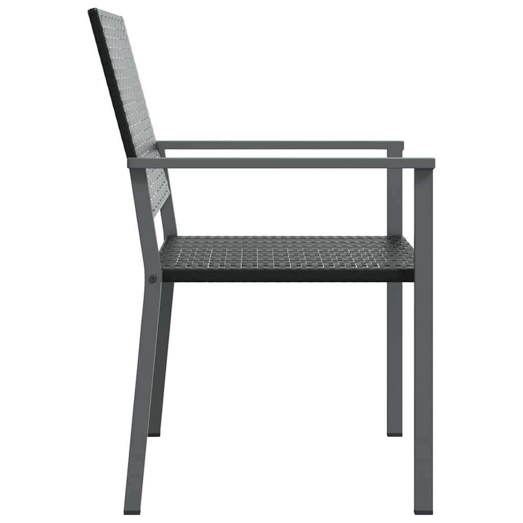 havestole 6 stk. 54x62,5x89 cm polyrattan sort