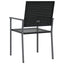 havestole 6 stk. 54x62,5x89 cm polyrattan sort