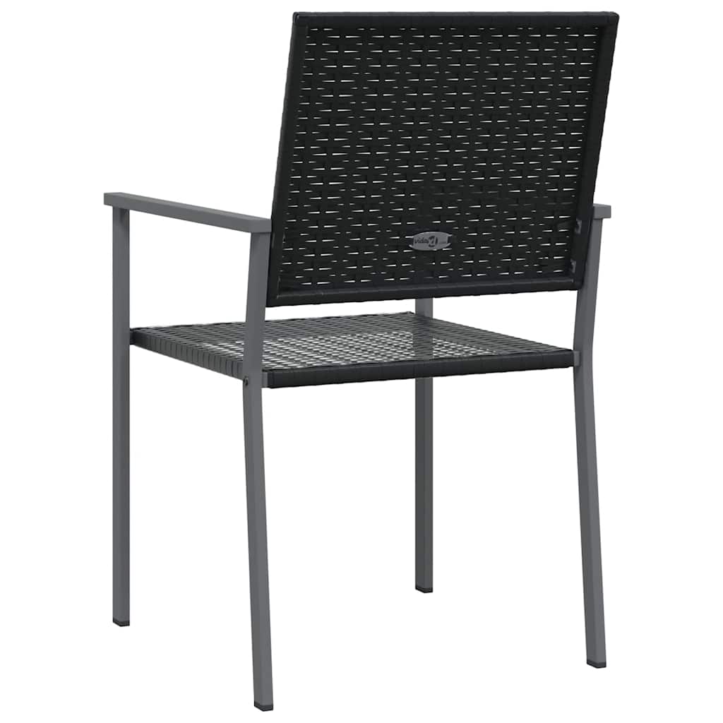 havestole 6 stk. 54x62,5x89 cm polyrattan sort