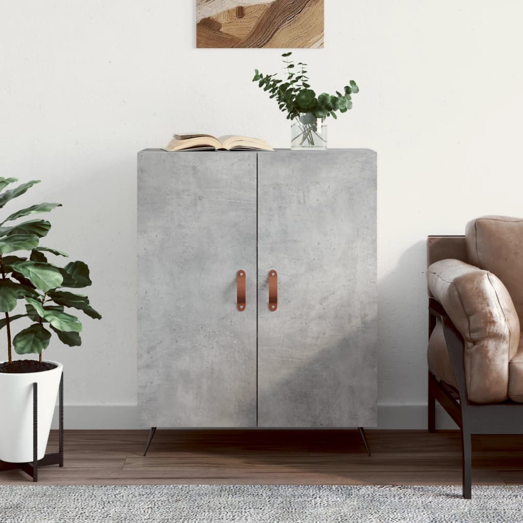 skænk 69,5x34x90 cm konstrueret træ betongrå