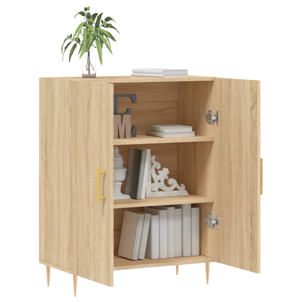 skænk 69,5x34x90 cm konstrueret træ sonoma-eg