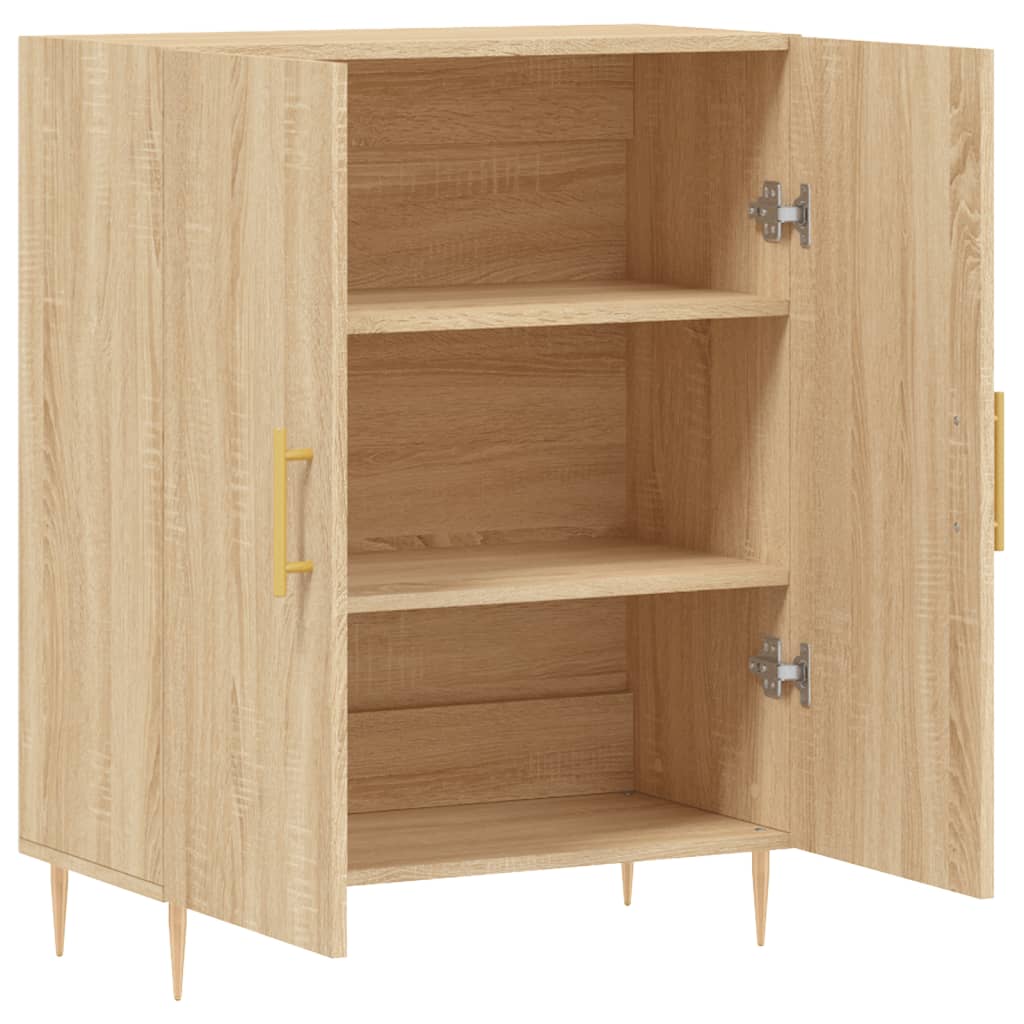 skænk 69,5x34x90 cm konstrueret træ sonoma-eg