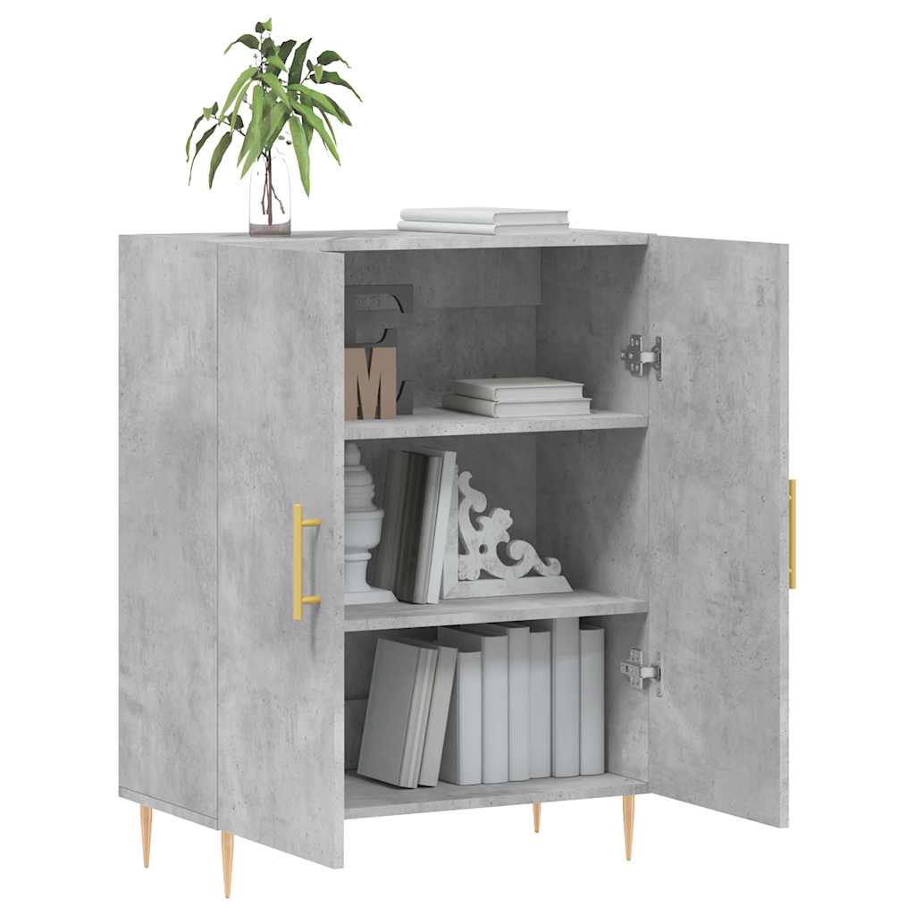 skænk 69,5x34x90 cm konstrueret træ betongrå